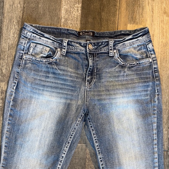 Shyanne Light Blue Flare Jeans - Picture 5 of 12